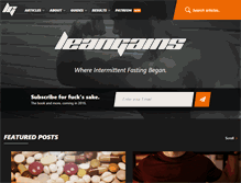 Tablet Screenshot of leangains.com